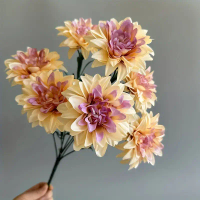 7Head Artificial Dahlia Bouquet Artificial Flowers Perfect for Weddings Christmas Hand-held Simulate