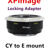 Contax C/Y Yashica lens to Sony FE mount camera adapter ring For C/Y-E mount A7R5 A7R4 A7R3 A7M3 A7M4 A7C. XPimage locking ada