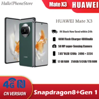 4G Huawei Mate X3 Smart phone Fold Screen Snapdragon 8+ Gen1 Octa core HarmonyOS3.1 50MP Three OIS Cameras NFC OTA 4800mAh 66W