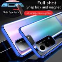 Metal Double Sided Glass Snap Lock Case 360 Full Protection For VIVO iQOO 11 12 5G Lens Protection Back Cover Cases