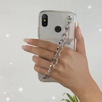 Butterfly Bracelet Heart Chain Phone Case For Samsung Galaxy S22 S21 S20 FE S10 Plus A12 A22 A32 A42 A52 A72 5G transparent case