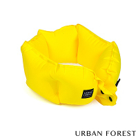 URBAN FOREST都市之森 樹-口袋充氣頸枕/午睡枕 薑黃