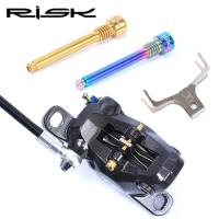 RISK 2pcs Bike Hydraulic Brake Plug TC4 Titanium Material Fixed Bolts for Shimano XT Cycling Bicycle Brake Plugs Brake Parts