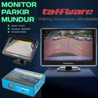 Paket Lengkap Tinggal Pasang Layar Monitor Mobil TFT LCD 5 Inch + 2 Kamera Depan  Belakang Car Parki