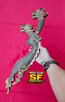 Hiasan dinding Kujang bilah Pamor Ukir Solder Khas Subang Jawa Barat.