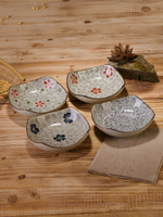 日式家用釉下彩陶瓷異形盤子創意個性菜盤湯盤深盤碟子和風餐具