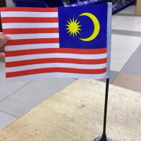 Bendera Malaysia stand flag and hand flag 13.5 cm x 21.5 cm