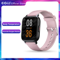 EIGIIS Smart Watch Women Men Heart Rate Monitor Blood Pressure Fitness Tracker Body Temperature Smartwatch For Android IOS