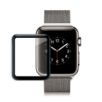 GLA Apple Watch Series 3/2/1 38mm全膠曲面滿版玻璃貼(黑)
