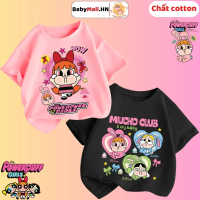 Áo thun hình Crybaby x Powerpuff girls cho bé gái GOGO BABY áo phông cho bé chất cotton thoáng mát