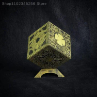 1pc 1:1 Hellraiser Puzzle Box Moveable Lament Horror Terror Figures Film Serie Hellraiser Cube Fully Pinhead Prop Figurine Toy