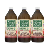【North Coast】美國加州有機蘋果醋 946ml*3瓶(未過濾、無添加糖、含天然酵母)