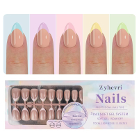 French Tip Press on Nails,150Pcs Short Almond Nail Tips Brighter Pas French Tip Press on Nails Soak