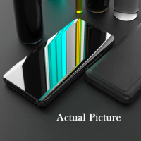 Auroras For Oneplus Nord CE2 Lite 5G Flip Case Smart Mirror Shockproof Stand Holder Case Oneplus Nord CE 2 Lite 5G Phone Cover