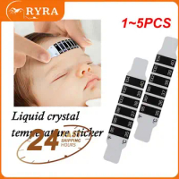 1~5PCS Forehead Head Strip Thermometer Water Milk Thermometer Fever Body Baby Child Kid Test Temperature Sticker Baby Care