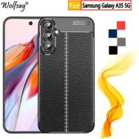 For Samsung Galaxy A35 Case For Samsung A35 5G Bumper Anti-knock Rubber Housings Leather Silicone Case For Samsung A35 5G Case