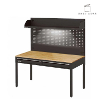 【TANKO 天鋼】WET-5102W5 雙抽屜多功能桌 黑 150x77.5 cm(工業風桌子 原木桌 書桌 耐用桌 辦公桌)