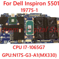 085C41 For DELL Inspiron 5501 Laptop motherboard 19775-1 with CPU I7-1065G7 GPU: N17S-G3-A1 (MX330) 100% Tested Fully Work