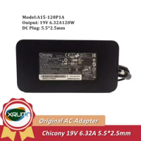 Genuine Chicony A15-120P1A 19V 6.32A 120W A120A047P A120A024L AC Adapter For ADP-120RH D MECHREVO MSI INTEL NUC Laptop Charger