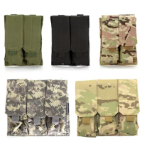 Tactical Molle 5.56mm Magazine Pouch Bag for AK M4 AR 15 Airsoft Military Rifle Double Triple Mag Bag Hunting Accessories Pack