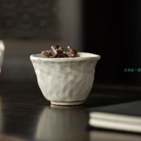 宋樸蘇揚燁大師純手工螃蟹粉引主人杯品茗杯萩燒柴燒茶杯禮盒裝