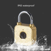 Smart Lock Fingerprint Lock USB Security Rechargeable Padlock Door Thumbprint Anti-theft Electric Door Lock for Luggage Case