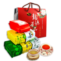 【龍源茶品】各大山頭高山茶葉禮盒6包福盒x3盒組(共2340g;阿里梨山凍頂烏龍茶葉;附提繩)