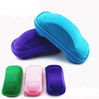 Car Shaped Kids Glasses Case Pure Color Cute Sunglasses Box Fit Children Day Gifts Eyewear Organizer With Zipper SN4098