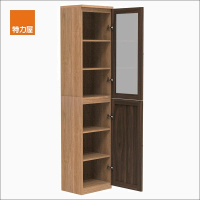 【特力屋】組合 萊特 組合式書櫃 淺木櫃/淺木層板4入/深木門1入 40x30x174.2cm