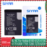 SIYAA BL 4C BL-4C Replacement Battery For Nokia 6100 6125 6136 6170 6300 6301 7705 7200 7270 8208 6260 MobilePhone Batteria BL4C