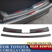 Trunk Bumper for Toyota Corolla Cross 2022-2024 Car Accessories Stainless Rear Fender Protector Sill Cover Sticker Decoration
