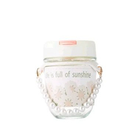 Gelas Minum Botol Kaca Dengan Desain Aesthetic Bertali Mutiara Tumbler Korea MUTIARA 350ML
