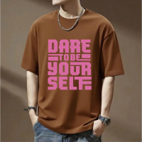 Fashion short-sleeved T-shirt and top, high-quality high-elastic cotton, popular pattern, suitable f