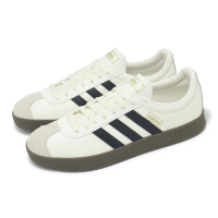【adidas 愛迪達】休閒鞋 VL Court 2.0 男鞋 女鞋 米白 黑 復古 低筒 焦糖底 情侶鞋 愛迪達(JI0497)