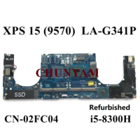 LA-G341P i5-8300H CPU For dell XPS 15 9570 Laptop Notebook Motherboard Mainboard CN-02FC04 2FC04 Mainboard