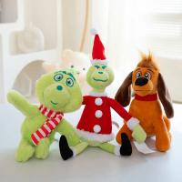 ของเล่นตุ๊กตามอนสเตอร์สีเขียว, ธีมคริสต์มาส Grinch, ตุ๊กตาสุนัขสีน้ำตาล, ตุ๊กตาคริสต์มาส