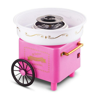 【八折】現貨-粉色推車款家用兒童棉花糖機 家用棉花糖機器兒童節禮物 閒庭美家