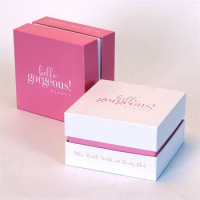 Wholesale Custom Logo Luxury Paper Cardboard Small Kraft paper Gift Packing Box Earring Packaging Jewelry Box Packaging