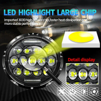 UTUONY LED Motorcycle Headlights Off-road Vehicle Modification Accessories Lights High Low Beam