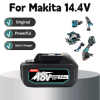 14.4-18v Dc18rf/3.5a battery charger for Makita/Makita tool belt LCD display 18V 6000mAh BL1860B rechargeable battery for Makita