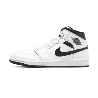 【NIKE 耐吉】Air Jordan 1 男鞋 白黑色 中筒 喬丹 AJ1 運動 休閒 休閒鞋 DQ8426-132