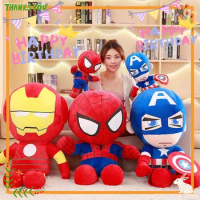 28-65cm Hot Anime Marvel Large Plush Dolls Captain America Toys Avengers Spiderman Flash Ironman Kids Kawaii Christmas Toys Gift