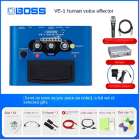 BOSS Effector VE1 VE500 VE20 VE8 Portable Vocal Loop Reverb Single Block Folk Guitar Playing and Singing