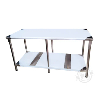 【Abis】客製商品-豪華升級版60x150CM二層圓角430不鏽鋼桌/料理桌/工作桌/工作台/流理台(2尺X5尺)