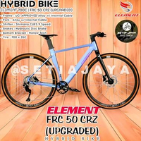 Sepeda Hybrid 700C ELEMENT FRC 50 CRZ (UPGRADED), Frame Alloy, 9 Speed, Rem Hidrolik, Hybrid Bike Ne
