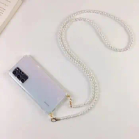 Luxury Pearl Crossbody Necklace Lanyard Soft Case For Huawei Nova 11 10 Pro 9 SE 9Z 8i Nova 8 7 6 SE 5 5i 6i Y61 Magic 3 4 5 Pro