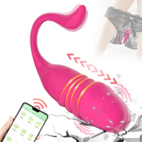Wireless Bluetooth G Spot Vibrator Telescopic Dildo APP Remote Control Vibrating Egg Masturbation Massager Sex Toys for Women