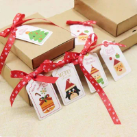 50pcs 4x7cm or 4cm diameter New Hot Sale Christmas Gift Tag Decoration Christmas Tree Tag White Paper Tag Give Wishes Tag
