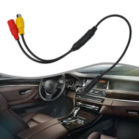 Car RCA CVBS Male To 4 PIN Female Conversion Cable 12V Car Electronic 4pin Cable Adapter 50cm