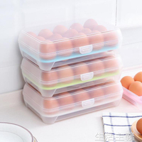 冰箱收納盒 廚房15格雞蛋盒冰箱保鮮盒便攜野餐雞蛋收納盒塑料雞蛋盒蛋托蛋格